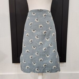 LOFT OUTLET FLORAL PENCIL SKIRT W/SIDE SLITS SIZE 8